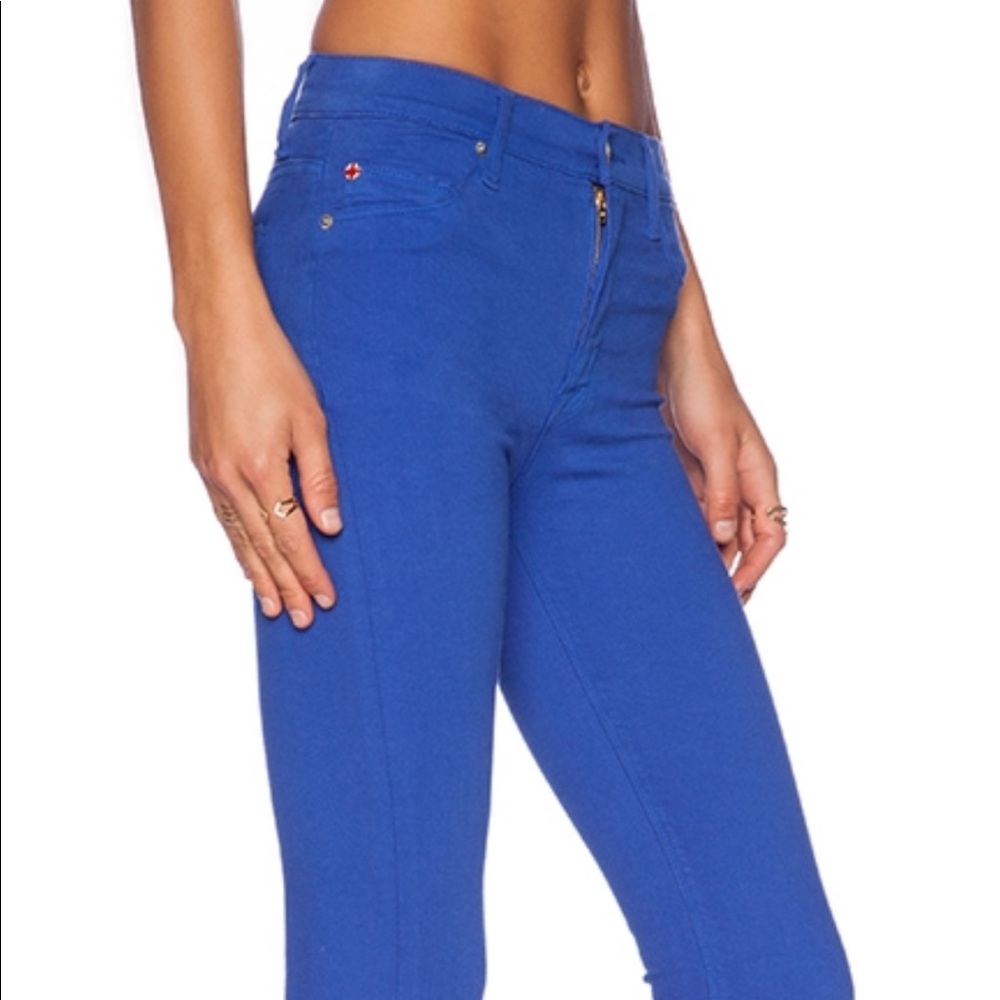 Hudson Barbara High waist skinny cobalt jeans